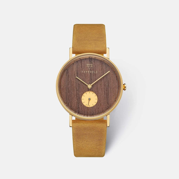 Kerbholz horloge | Frida Walnut